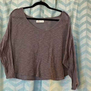 Hollister Sweater Sheer Off The Shoulder Batwing M/L